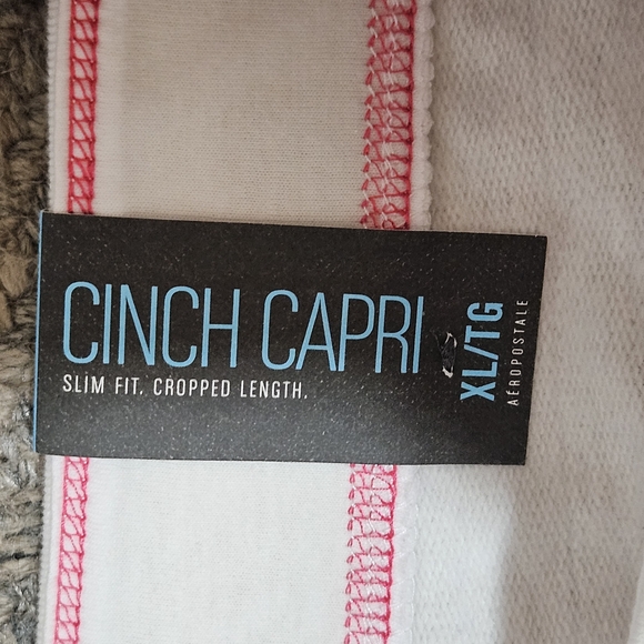 AEROPOSTALE White Joggers with Signature Pink Logo Graphics. XL NWT - Picture 6 of 9